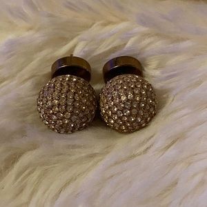 Michael Kors Pave Ball Earrings - Rose Gold